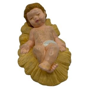 Vintage Nativity Baby Jesus Figurine Christmas Holiday‎ Manger Scene